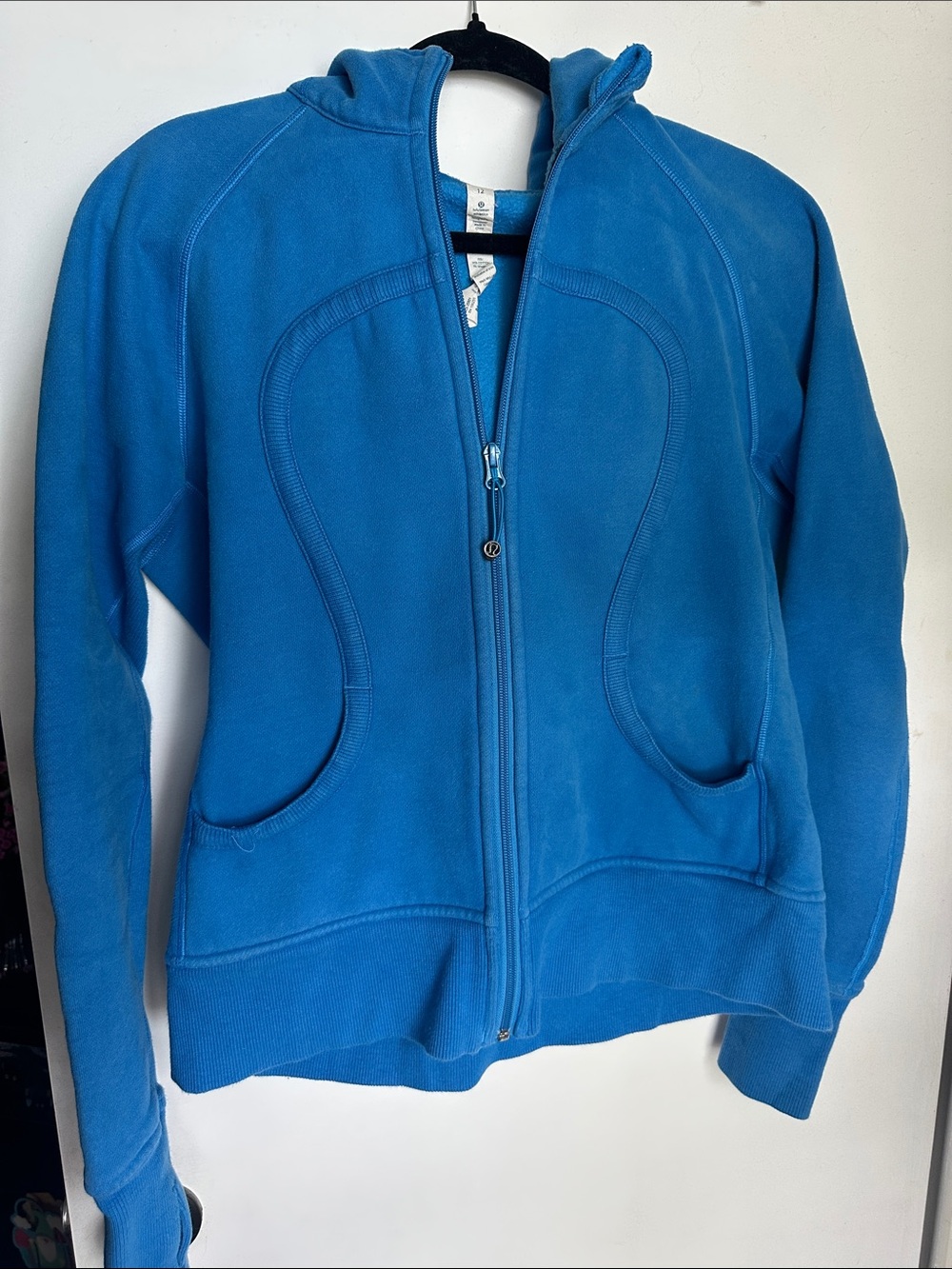 Lululemon scuba Blue full Zip-Up Hoodie